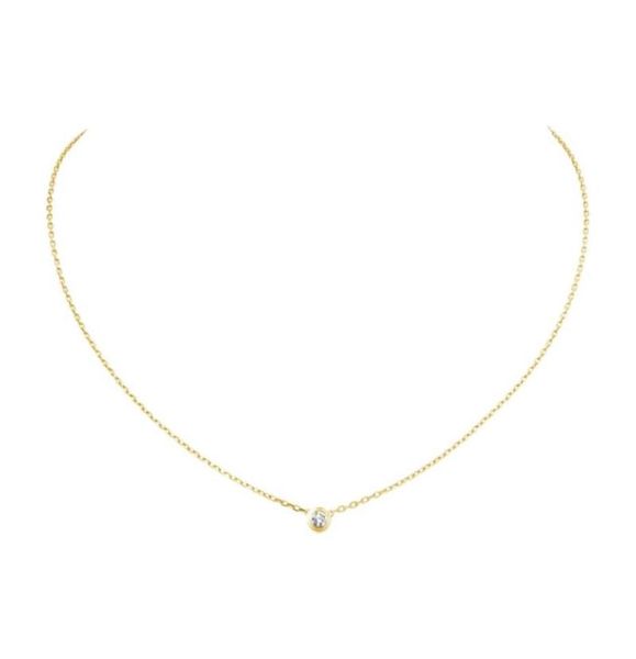 Chains Designer Jewelry Gold Silver Cubic Zirconia Diamants Legers Love Love Collier pour les femmes Girls Collier Bijoux Femme8930705