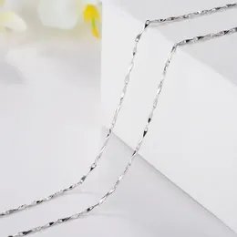 Cadenas DIWENFU Bijoux Femme 45 cm 925 collar de plata esterlina Collares Mujer cadena joyería