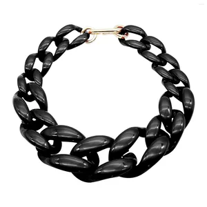 Chaînes DIY Hip Hop Acrylique Grand Collier De Noël Collier Curb Party Anniversaire Noir Rouge Cubain Lien Chaîne Cadeau Hommes Femmes Mode