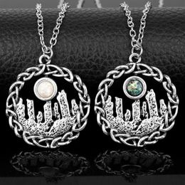 Chaînes Dongsheng Outlander Collier Ecosse National Floral Pendentifs Colliers Femmes Style Rétro Perles -302410