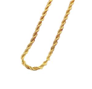 Kettingen drop gouden kleur 6 mm touw ketting ketting voor mannen dames hiphop sieraden accessoires mode 22inch7911601