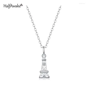 Kettingen Eiffeltoren Moissanite Ketting Voor Vrouwen S925 Sterling Zilveren Sieraden 40-45 cm Ketting Met Hanger Moederdag valentijnsdag