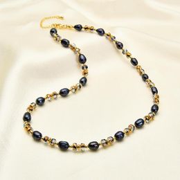Chaînes élégant collier de perles baroques naturelles pour femmes Vintage mode charme fête mariage déclaration collier bijoux fille cadeau