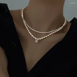 Chaines Collier de perles à double couche
