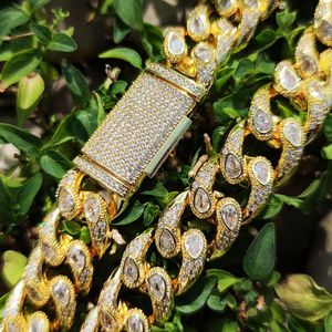 Ketens Eskeem 16 mm Miami Cuban Link Chain For Men ketting Choker 18k Gold Polated Hip Hop Jewelry Itemchains