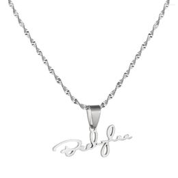 Chaînes éthiopiennes personnalisées nom amharique pendentifs en acier inoxydable plaque signalétique collier bijoux pour femmes filles