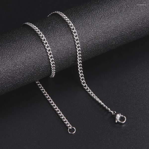 Cadenas EUEAVAN 10 unids Collar de cadena de eslabones de acero inoxidable para hombres y mujeres Caja básica Gargantilla Joyería al por mayor Accesorios Regalos