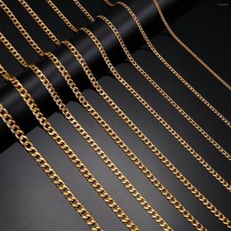 Chaînes EUEAVAN 5pcs Cubain Chaîne Collier Pour Hommes Femmes Hip Hop Gothique Curb Link Mâle Cou Cou Bijoux Accessoires Cadeaux