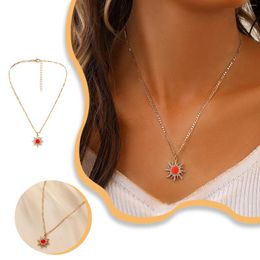 Chaînes Personnalité européenne et américaine Fashion Simple Senior Luxe Luxury Mestins Red Soleil Dysin Dytolant Collier Pendard Choker