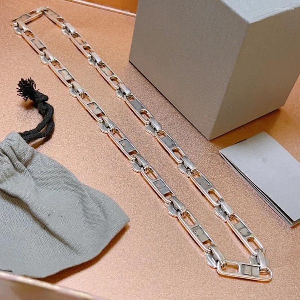 Cadenas Diseño de cremallera europeo y americano con estilo retro Collares industriales minimalistas únicos para hombres y mujeres