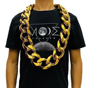 Chains Fake Big Gold Chain Men Dominering Hip-hop Gothic Christmas Gift Plastic Performance Performance Performas Local Nouveau RielweRy300Q
