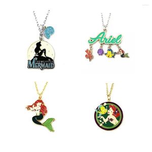 Cadenas FANTASY UNIVERSE Película Dibujos animados Sirena Charm Collar Cosplay Alta Calidad Kawaii Metal Moda Joyería Mujer Regalo