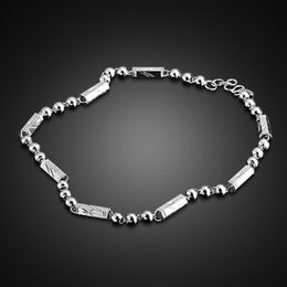 Chaînes mode 100% 925 collier en argent Sterling pour hommes 4/6/8 MM 24 pouces chaîne Simple classique bijoux homme/garçon cadeau