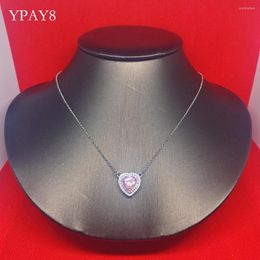 Chaînes mode 925 en argent Sterling dames marque violet Top qualité pour les femmes coeur forme fête détails collier bijoux