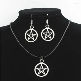 Cadenas Fashion Black Butler Collar de joyería original Pentagram Pendants Pagan Oray Beads Occulto Amuleto Satánico Amuleto