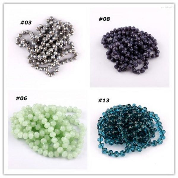 Chaînes mode bohème coloré bonbons cristal verre perle collier à breloques 2023 femmes ethnique noué Long artisanat bijoux chaînes