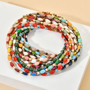 Chaînes Mode Collier Femme Mignon Bohême Perlé Collier Ras Du Cou Pour Les Femmes Court DIY Femelle Cou Perle Parti BijouxChaînes Elle22