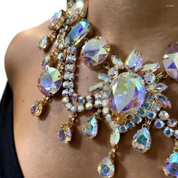 Chaînes mode exagéré AB collier de luxe concepteur colliers ras du cou femmes géométrie déclaration fête bijoux accessoires