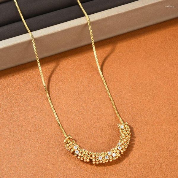 Chaînes Mode célèbre marque de créateur chaîne en or cristal diamant collier irrégulier femme bijoux de luxe Europe Amérique à la mode