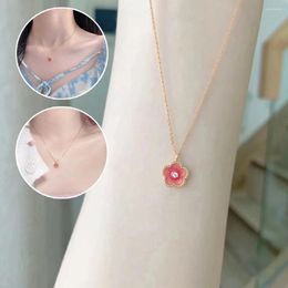 Chaînes Mode Revenu Romantique Fleur De Cerisier Collier Dames Pêche Clavicule Chaîne Japonais Frais Pendentif Beauté Cadeau