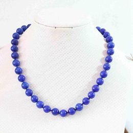 Chaînes Mode Lapis Lazuli Pierre 6mm Perles Rondes Collier Diy 18 "B667