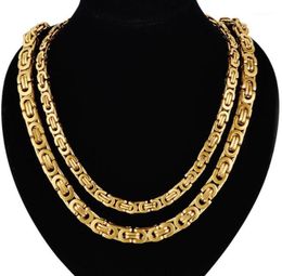 Chaines Fashion Luxury Men Collier Gold Chain en acier inoxydable