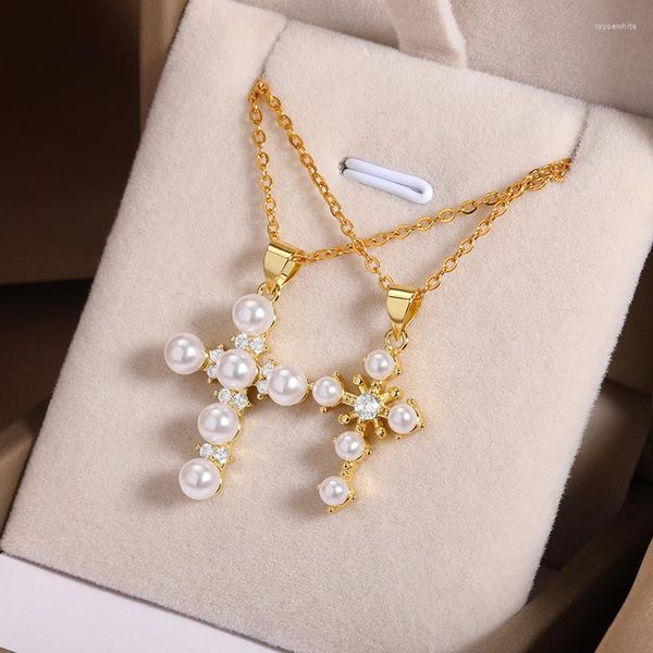 Chaînes Mode Perle Collier En Gros Au Détail Femmes En Acier Inoxydable Bijoux Fête Pour Mariage Voyage Fournitures Esthétique