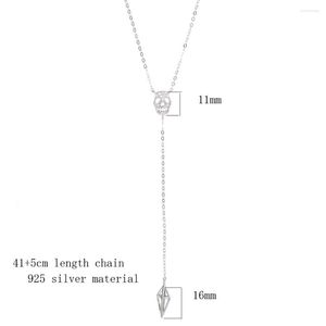 Chaînes De Mode Pentagramme Pan 925 En Argent Sterling Crâne Tête De Chèvre Pendentif Collier Chance Satanisme Occulte Métal Pour Les Femmes