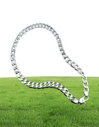 Chains Fashion Punk Collier masculin Bijoux 925 Silver for Men Curb Chain Sterling Link 12mm 22 à 30 pouces Hip Hop Decor Gift560276728750