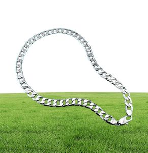 Chains Fashion Punk Collier mâle Bijoux 925 Silver for Men Curb Chain Sterling Link 12mm 22 à 30 pouces Hip Hop Decor Gift560273921155