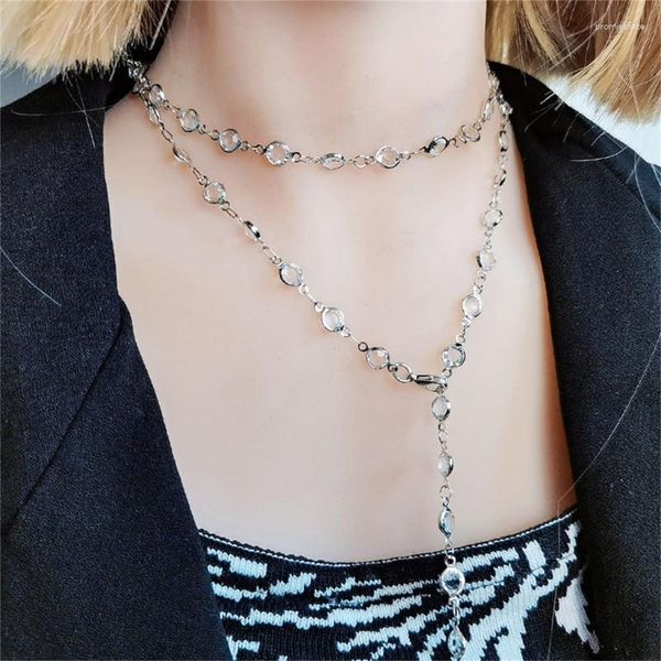 Chaînes De Mode Sexy Cristal Collier Ras Du Cou Femmes Accessoires De Mariage Ventre Chaîne Sautoirs Bijoux Collier Pour