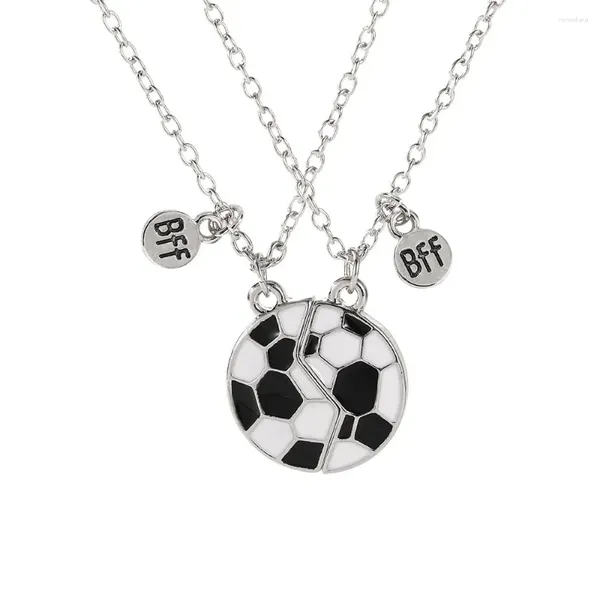 Cadenas Collar magnético de fútbol de moda para hombres Mujeres Estilo deportivo Fútbol Amistad Amistad Pendiente de empalme Regalo 2024