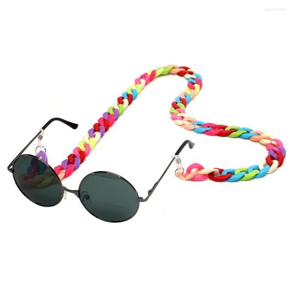 Cadenas de moda Twist Link acrílico gafas de sol cadena textura de mármol soporte de gafas hombres mujeres cuello colgante gafas Retaine