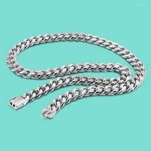 Kettingen Fijne Sieraden Originele 925 Sterling Zilver 10MM Dikke Cubaanse Ketting Armband Voor Mannen Hals Rapper Mannelijke Gift