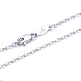 Chaînes Fine Pure Platinum PT950 Chaîne 1mmw Femmes O Collier Link 18inch 2 5-3G324A