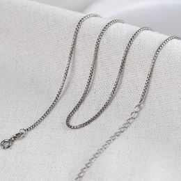 Ketens fnj 1 mm 42 cm ronde doos ketting voor sieraden maken S925 pure sterling zilveren kettingen vrouwen 925