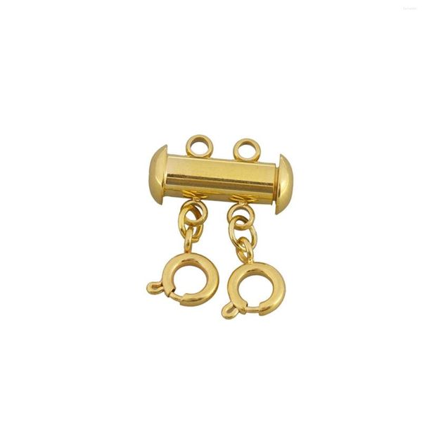 Chaînes pour collier serrure et fermoirs Bracelet en or connecteurs plaqués bijoux de verrouillage chaîne en argent magnétique hommes