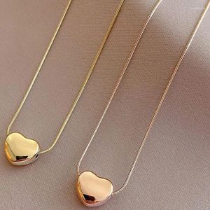 Chaînes Foxanry 1 PC 316L Collier géométrique de coeur d'amour en acier inoxydable pour les femmes à la mode minimaliste classique cadeaux de bijoux sans décoloration