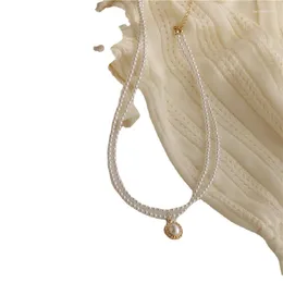 Chaînes Français Vintage Double couche Shijia Collier de perles 2024 Chaîne de pull Mode
