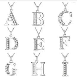 Chains Fsunion 2024 Aankomst 26 Letter A-Z Silver Color Choker ketting Pendant metalen stempel voor vrouwen mode-sieraden geschenken