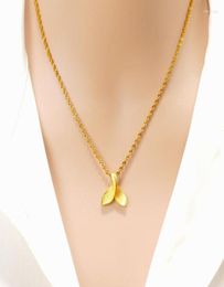 Chaines Véritable pendentif sirène de couleur or pure 18k pour les femmes remplies de femmes épaisses 39s pendentifs pendentifs bijoux de fiançailles3248412