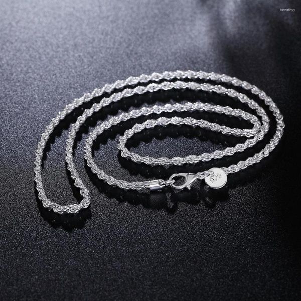 Chaînes Ginstonelate 16-24inches Corde Chaîne Arriver Mode Mignon Argent Plaqué Femmes Hommes Collier Bijoux Pour Pendentif