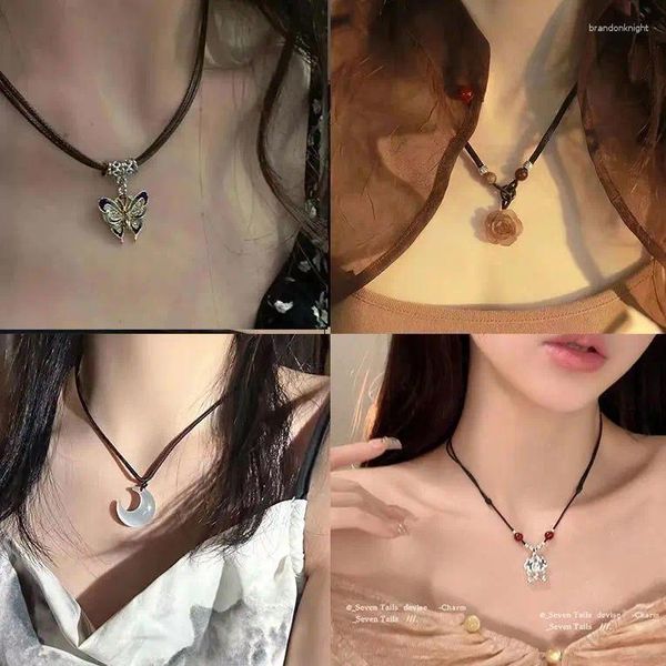 Chaines Collier de filles Lock sécurisé Feme INS Étudiants tous correspondent à un niveau d'apparence élevée Boudoir simple miel