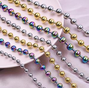 Chaines Glowcat 2/4/6/8/10 mm Chaîne de perles Collier de haute qualité Collier en acier inoxydable 2024 Necon des hommes et des femmes