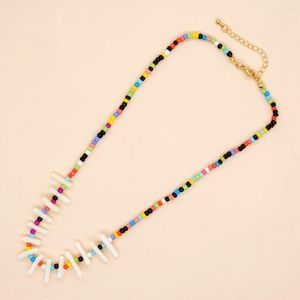 Chaînes Go2Boho Colliers de perles mixtes bohèmes pour femmes - Perles de corail et colorées Parfait pour la mode de plage d'été