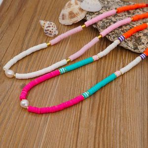 Chaînes Go2Boho Heishi Perles Choker Colliers Bijoux Coloré Mode Bohème Natif Polymère Argile Collier De Perles D'eau Douce Pour Les Femmes