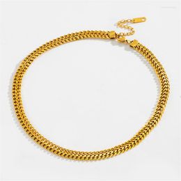 Cadenas Color dorado Gargantilla de acero inoxidable Collar Cinturón de malla ajustable para mujeres Adolescentes Niñas Fabricación de joyas