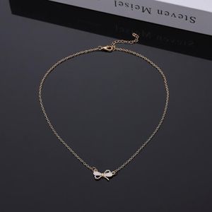 Ketens gouden zilveren holle vlinder ketting met zirkoon glanzend dieren choker feest cadeau voor dames 2022 mode sieraden gholesalechains