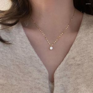 Ketens gouden stukje kleur statement kettingen vrouwen sexy clavicalis ketting zachte temperament slanke hangende sieraden