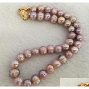 Chaînes Magnifique 12 -1M Collier de perles de lavande baroque de la mer du Sud 18 Drop Livraison Bijoux Colliers Pendentifs Dhx35
